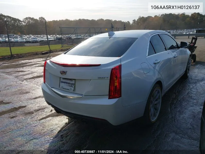 2017 Cadillac Ats Standard VIN: 1G6AA5RX1H0126137 Lot: 40730667