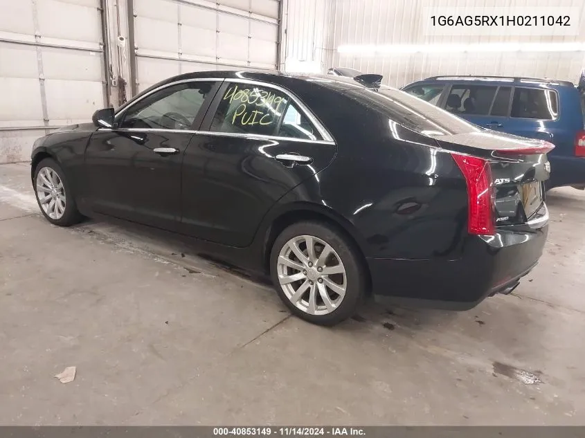 2017 Cadillac Ats Standard VIN: 1G6AG5RX1H0211042 Lot: 40853149