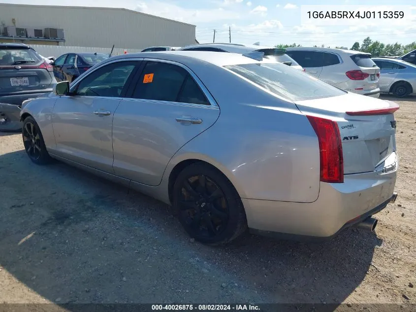 2018 Cadillac Ats Luxury VIN: 1G6AB5RX4J0115359 Lot: 40026875