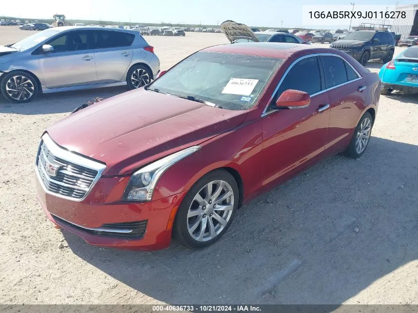 2018 Cadillac Ats Luxury VIN: 1G6AB5RX9J0116278 Lot: 40636733