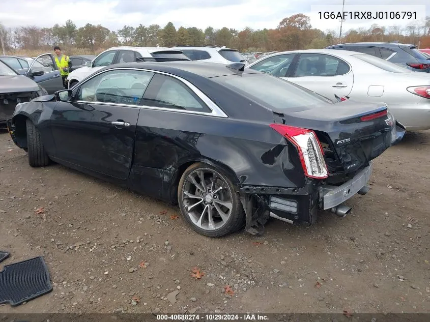 2018 Cadillac Ats Luxury VIN: 1G6AF1RX8J0106791 Lot: 40688274