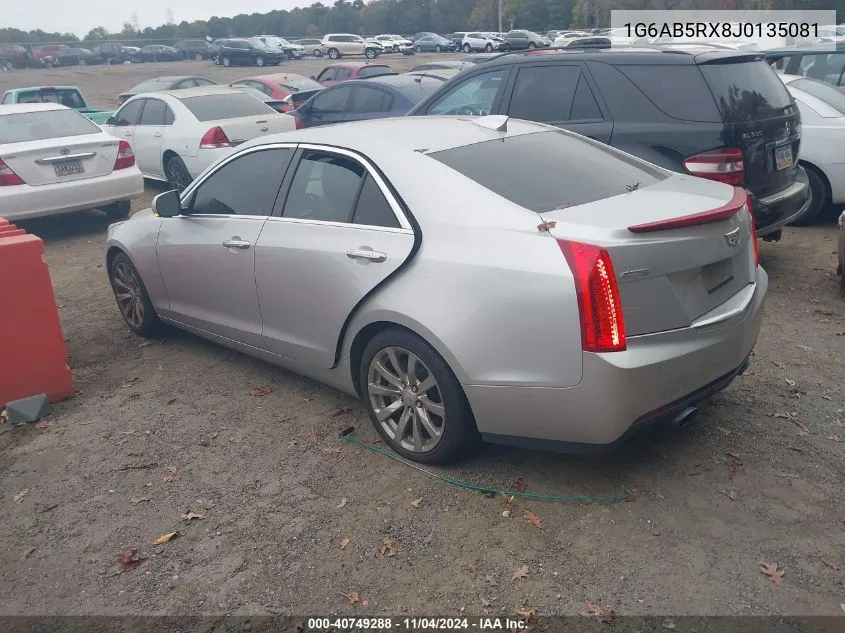 2018 Cadillac Ats Luxury VIN: 1G6AB5RX8J0135081 Lot: 40749288