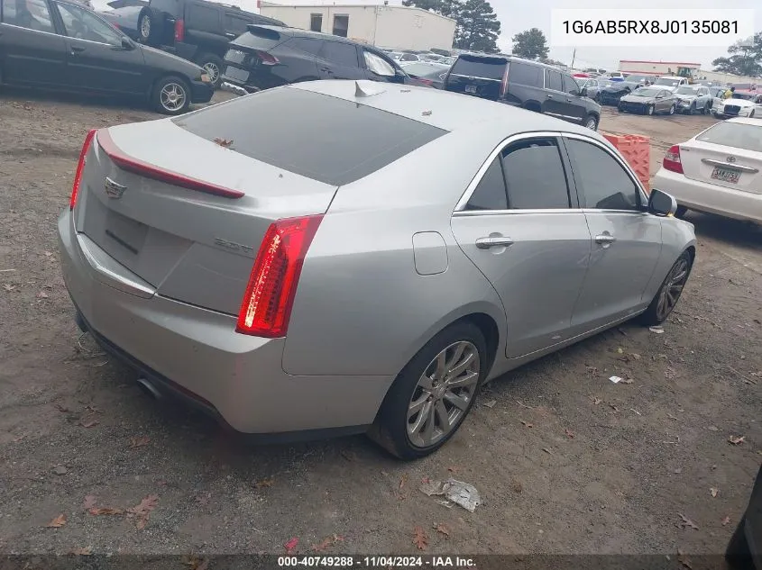 2018 Cadillac Ats Luxury VIN: 1G6AB5RX8J0135081 Lot: 40749288