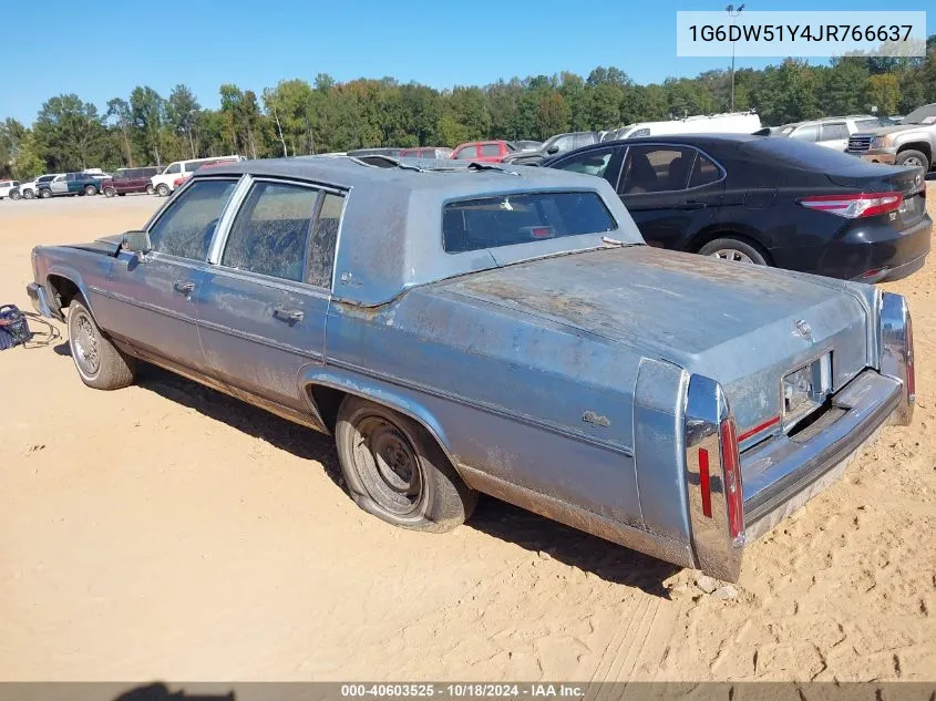 1988 Cadillac Brougham VIN: 1G6DW51Y4JR766637 Lot: 40603525