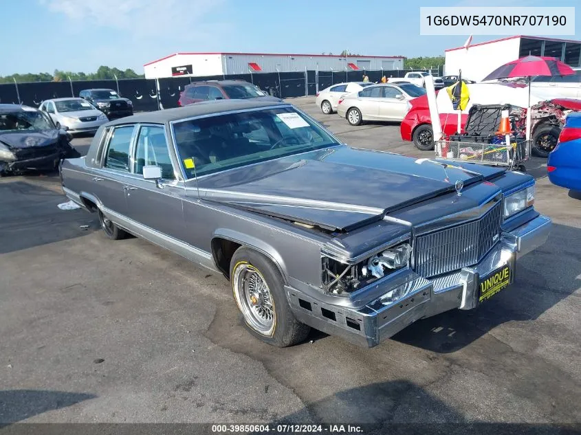 1992 Cadillac Brougham VIN: 1G6DW5470NR707190 Lot: 39850604