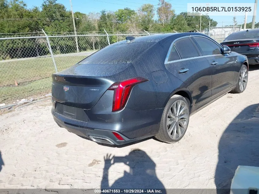 2020 Cadillac Ct4 Premium Luxury VIN: 1G6DB5RL7L0153925 Lot: 40671553