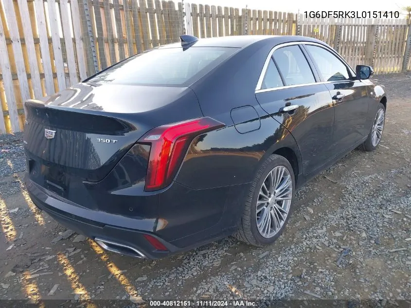 2020 Cadillac Ct4 Premium Luxury VIN: 1G6DF5RK3L0151410 Lot: 40812151