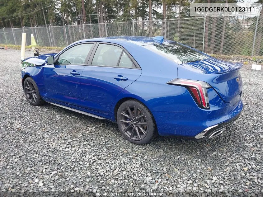 2020 Cadillac Ct4 Sport VIN: 1G6DG5RK0L0123111 Lot: 40882171