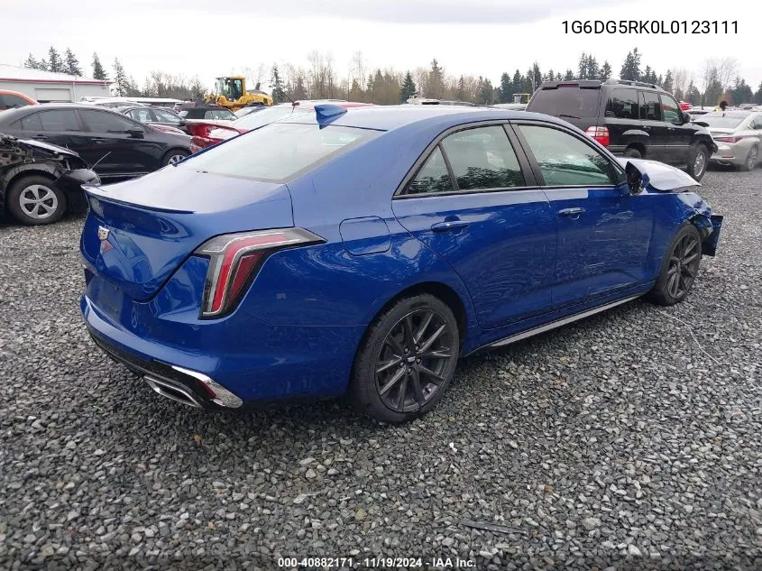 2020 Cadillac Ct4 Sport VIN: 1G6DG5RK0L0123111 Lot: 40882171