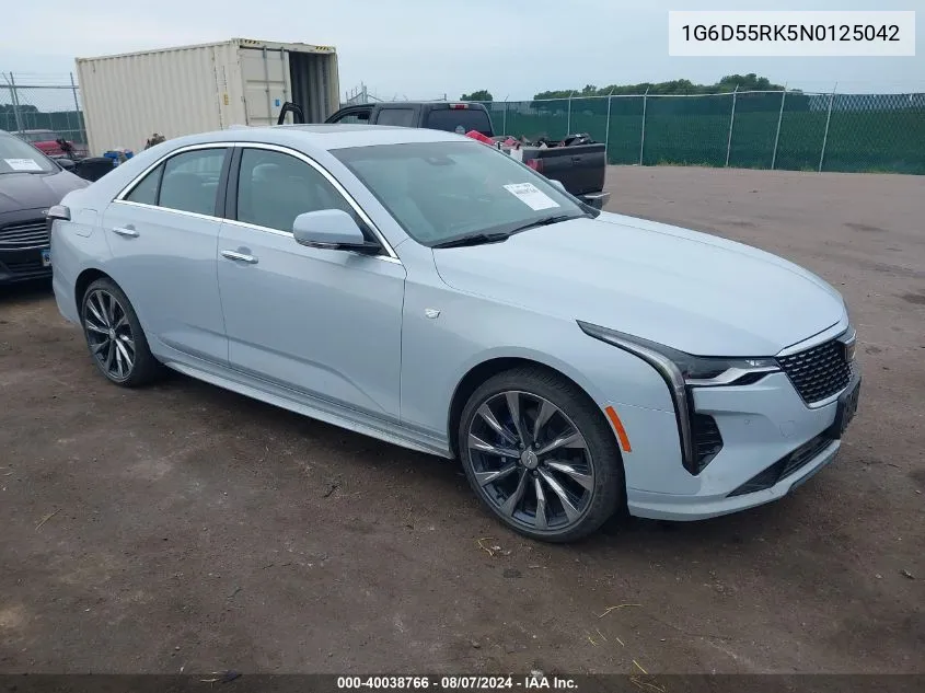 2022 Cadillac Ct4 Premium Luxury VIN: 1G6D55RK5N0125042 Lot: 40038766