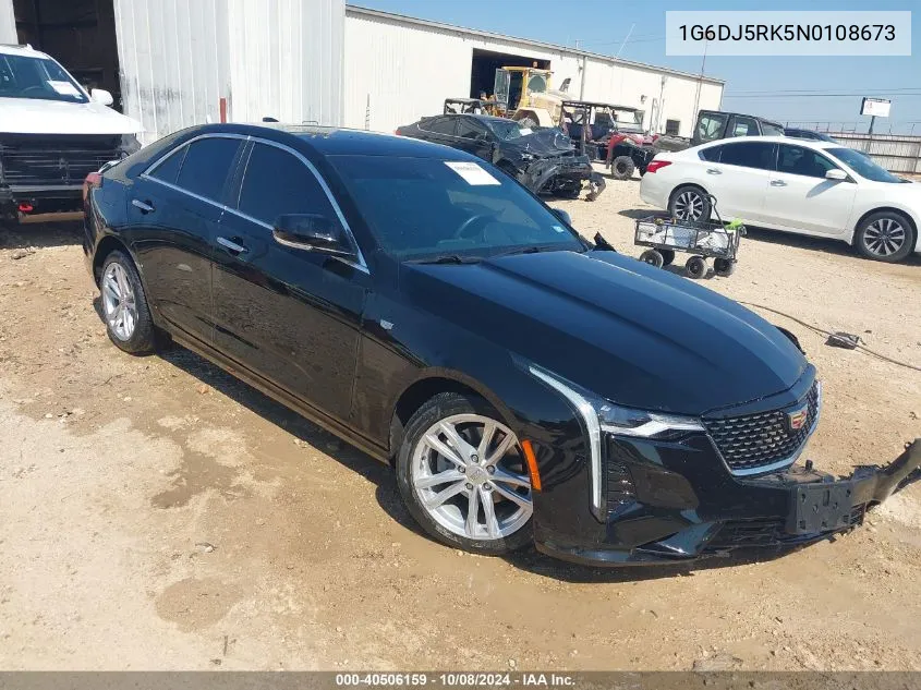 2022 Cadillac Ct4 Luxury VIN: 1G6DJ5RK5N0108673 Lot: 40506159