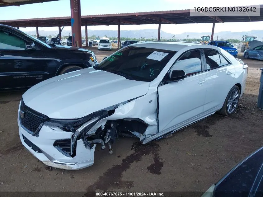 2022 Cadillac Ct4 Sport VIN: 1G6DC5RK1N0132642 Lot: 40767675