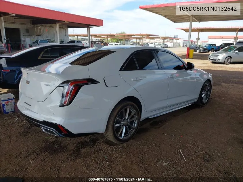 2022 Cadillac Ct4 Sport VIN: 1G6DC5RK1N0132642 Lot: 40767675