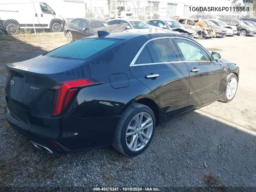 2023 Cadillac Ct4 Luxury VIN: 1G6DA5RK6P0115568 Lot: 40575247