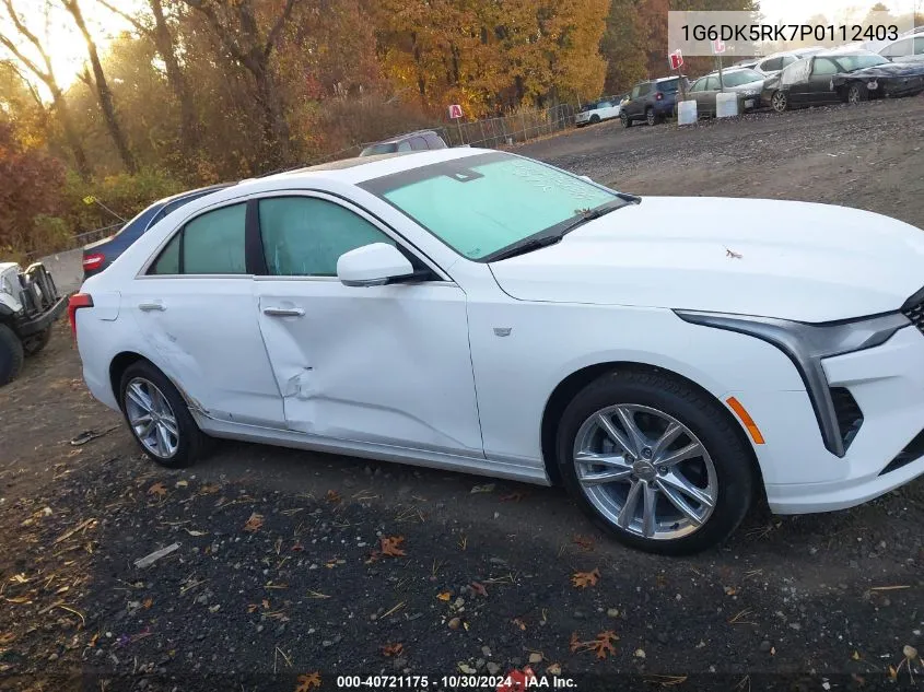 1G6DK5RK7P0112403 2023 Cadillac Ct4 Luxury