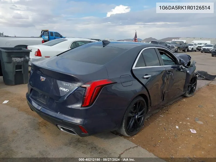 2024 Cadillac Ct4 Luxury VIN: 1G6DA5RK1R0126514 Lot: 40212180