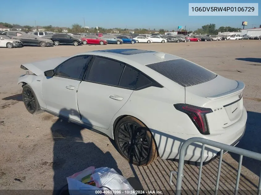 2023 Cadillac Ct5-V V-Series VIN: 1G6DV5RW4P0106729 Lot: 40637096