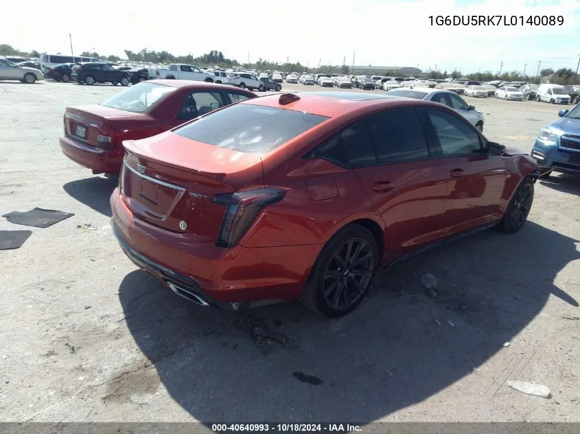 2020 Cadillac Ct5 Sport VIN: 1G6DU5RK7L0140089 Lot: 40640993