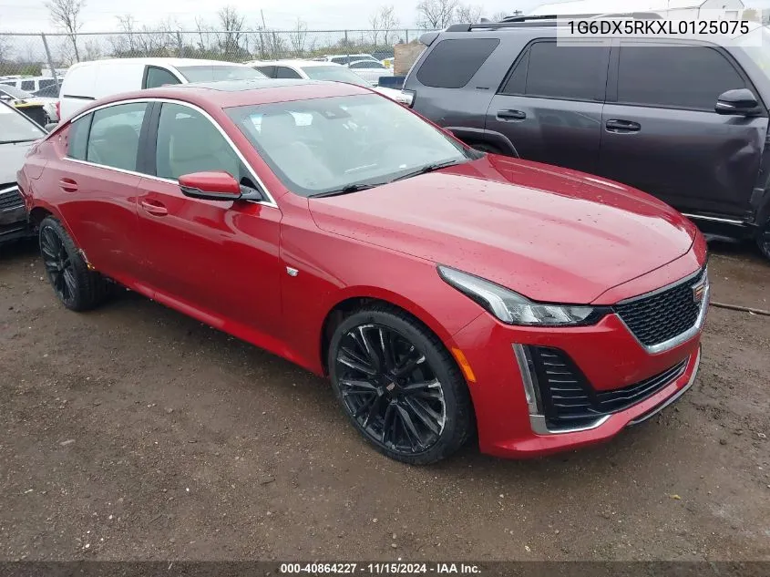 2020 Cadillac Ct5 Luxury VIN: 1G6DX5RKXL0125075 Lot: 40864227