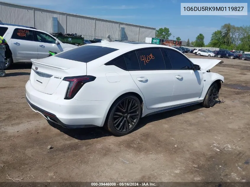 2021 Cadillac Ct5 Sport VIN: 1G6DU5RK9M0119827 Lot: 39446008