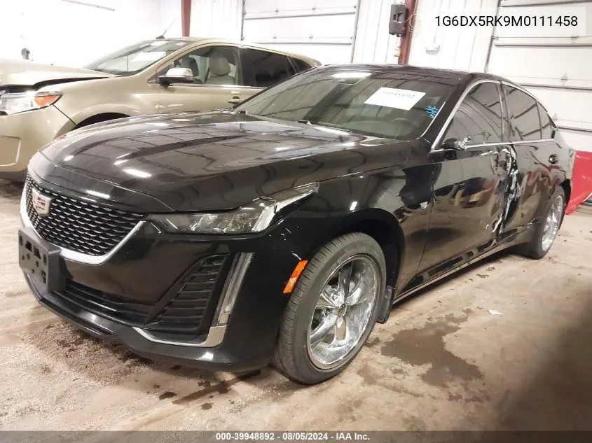 2021 Cadillac Ct5 Luxury VIN: 1G6DX5RK9M0111458 Lot: 39948892