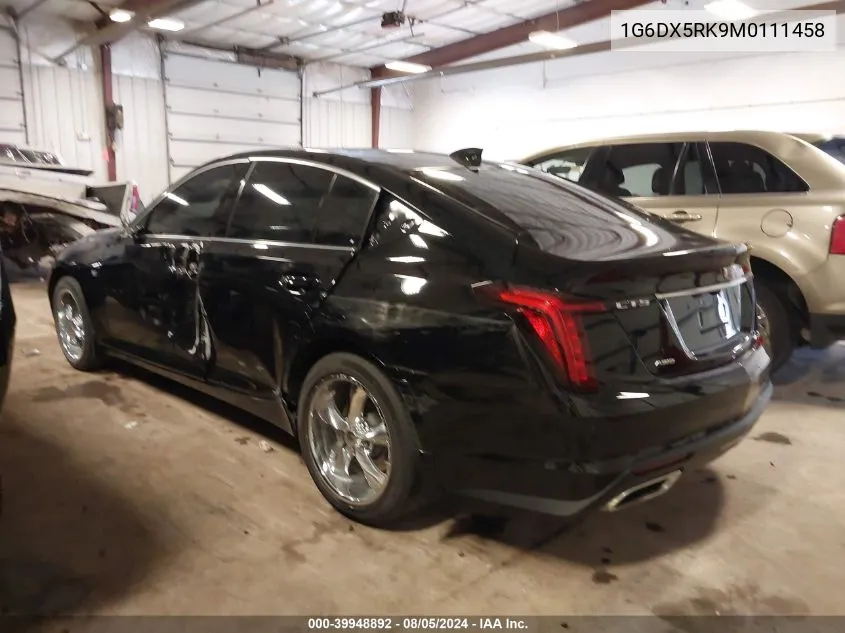 2021 Cadillac Ct5 Luxury VIN: 1G6DX5RK9M0111458 Lot: 39948892