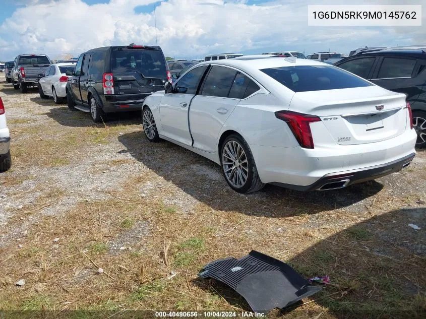 2021 Cadillac Ct5 Premium Luxury VIN: 1G6DN5RK9M0145762 Lot: 40490656