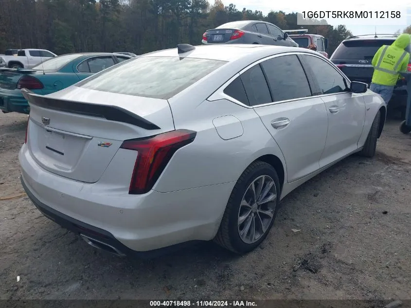 2021 Cadillac Ct5 Premium Luxury VIN: 1G6DT5RK8M0112158 Lot: 40718498