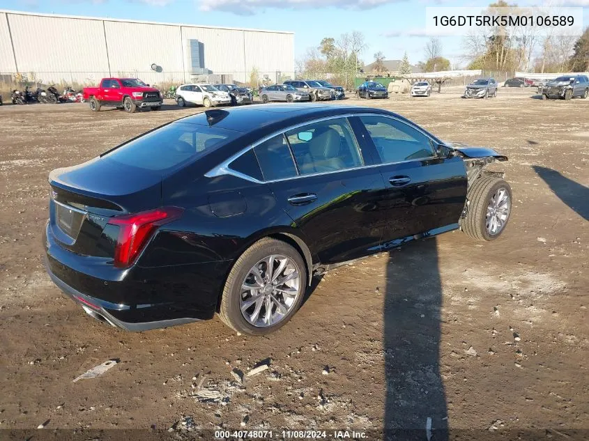 2021 Cadillac Ct5 Premium Luxury VIN: 1G6DT5RK5M0106589 Lot: 40748071