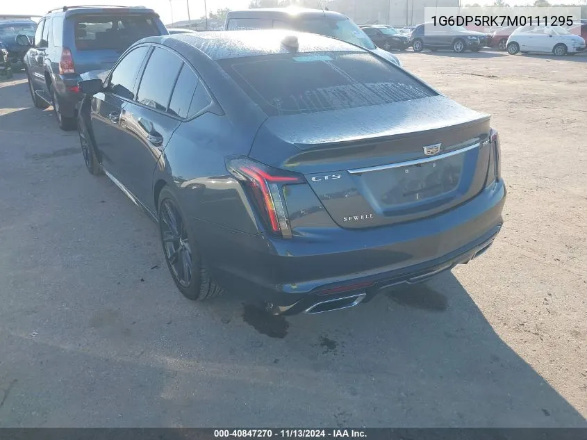 2021 Cadillac Ct5 Sport VIN: 1G6DP5RK7M0111295 Lot: 40847270