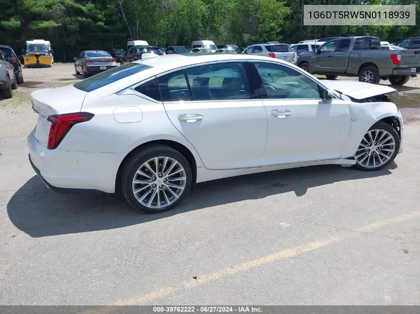 1G6DT5RW5N0118939 2022 Cadillac Ct5 Premium Luxury