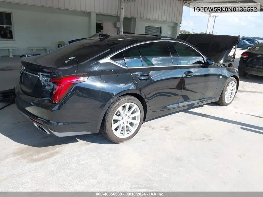 1G6DW5RK0N0136592 2022 Cadillac Ct5 Luxury