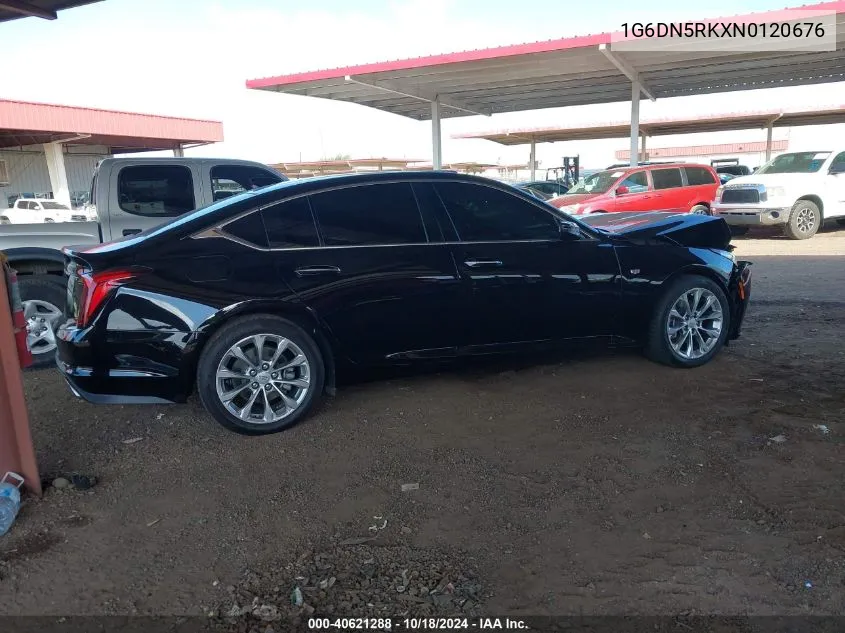 2022 Cadillac Ct5 Premium Luxury VIN: 1G6DN5RKXN0120676 Lot: 40621288