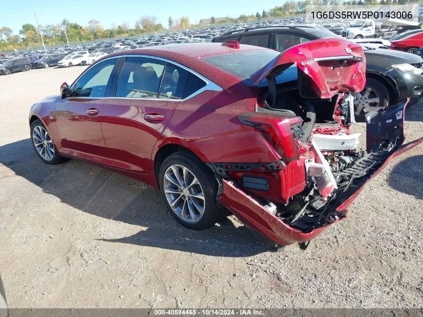 2023 Cadillac Ct5 Premium Luxury VIN: 1G6DS5RW5P0143006 Lot: 40594465