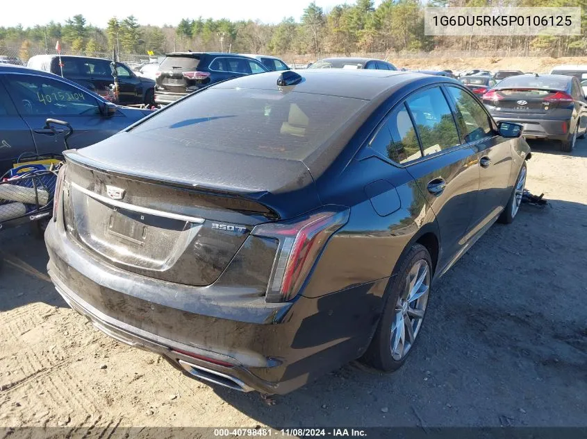 2023 Cadillac Ct5 Sport VIN: 1G6DU5RK5P0106125 Lot: 40798481