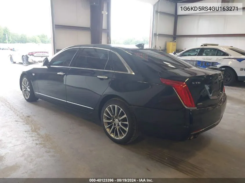 2016 Cadillac Ct6 Luxury VIN: 1G6KD5RS4GU163271 Lot: 40123396