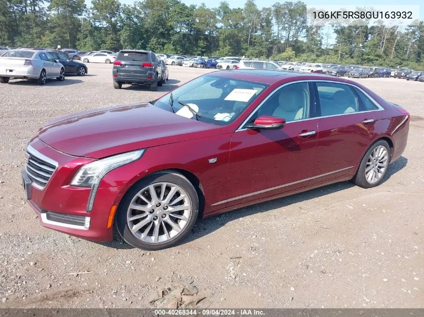 2016 Cadillac Ct6 Premium Luxury VIN: 1G6KF5RS8GU163932 Lot: 40268344