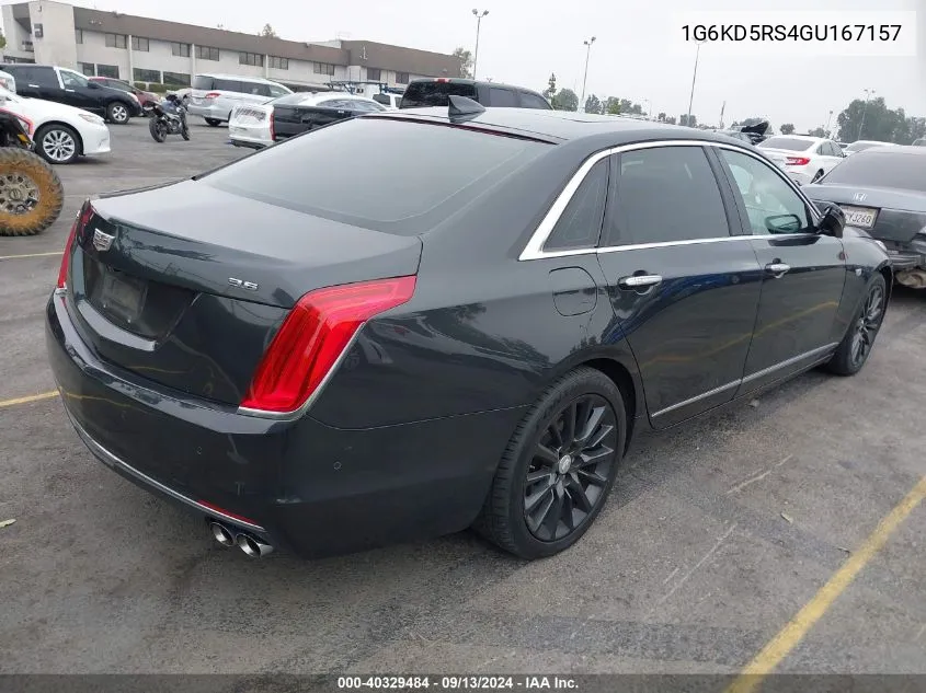 2016 Cadillac Ct6 Luxury VIN: 1G6KD5RS4GU167157 Lot: 40329484