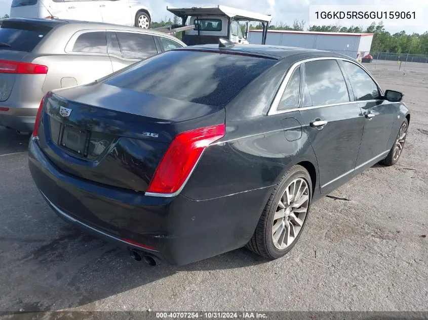 2016 Cadillac Ct6 Luxury VIN: 1G6KD5RS6GU159061 Lot: 40707254