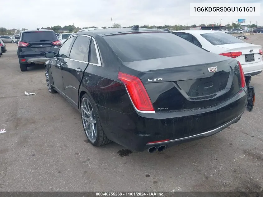 2016 Cadillac Ct6 Luxury VIN: 1G6KD5RS0GU161601 Lot: 40755268