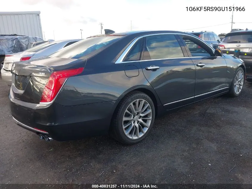 2016 Cadillac Ct6 Premium Luxury VIN: 1G6KF5RS9GU151966 Lot: 40831257