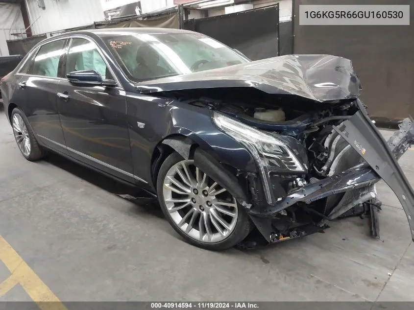 2016 Cadillac Ct6 Twin Turbo Premium Luxury VIN: 1G6KG5R66GU160530 Lot: 40914594