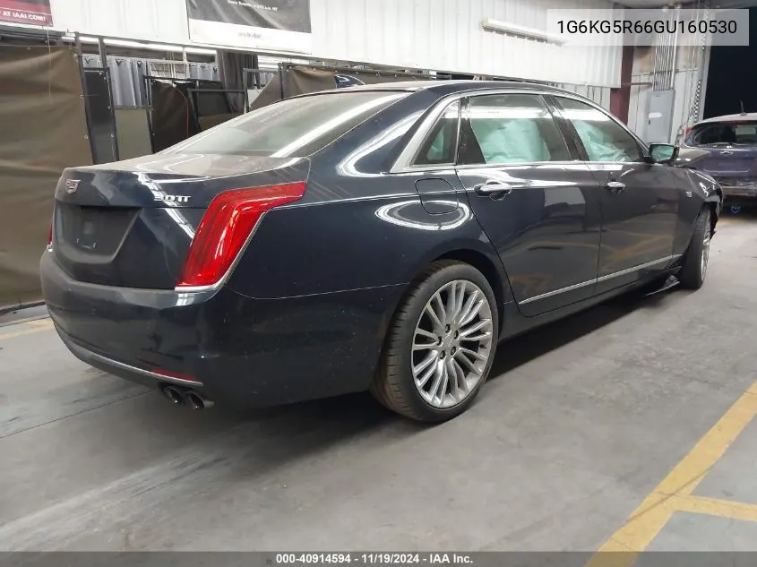 2016 Cadillac Ct6 Twin Turbo Premium Luxury VIN: 1G6KG5R66GU160530 Lot: 40914594