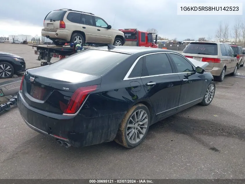 2017 Cadillac Ct6 Luxury VIN: 1G6KD5RS8HU142523 Lot: 38695121