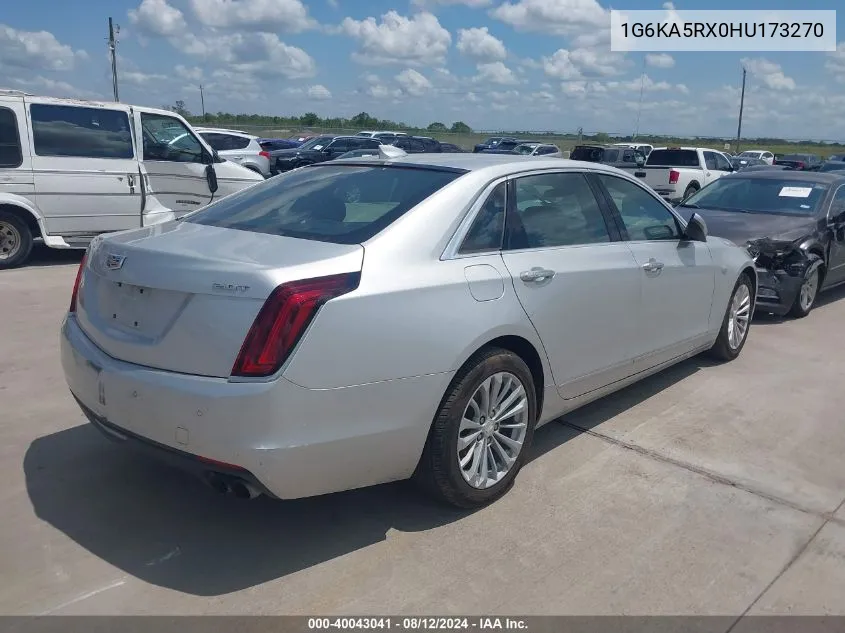 1G6KA5RX0HU173270 2017 Cadillac Ct6 Standard