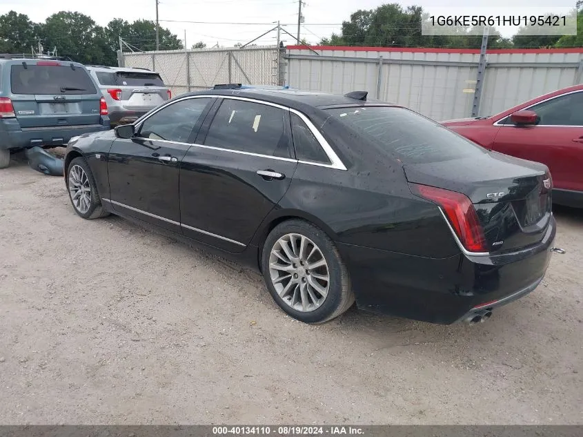 2017 Cadillac Ct6 Twin Turbo Luxury VIN: 1G6KE5R61HU195421 Lot: 40134110