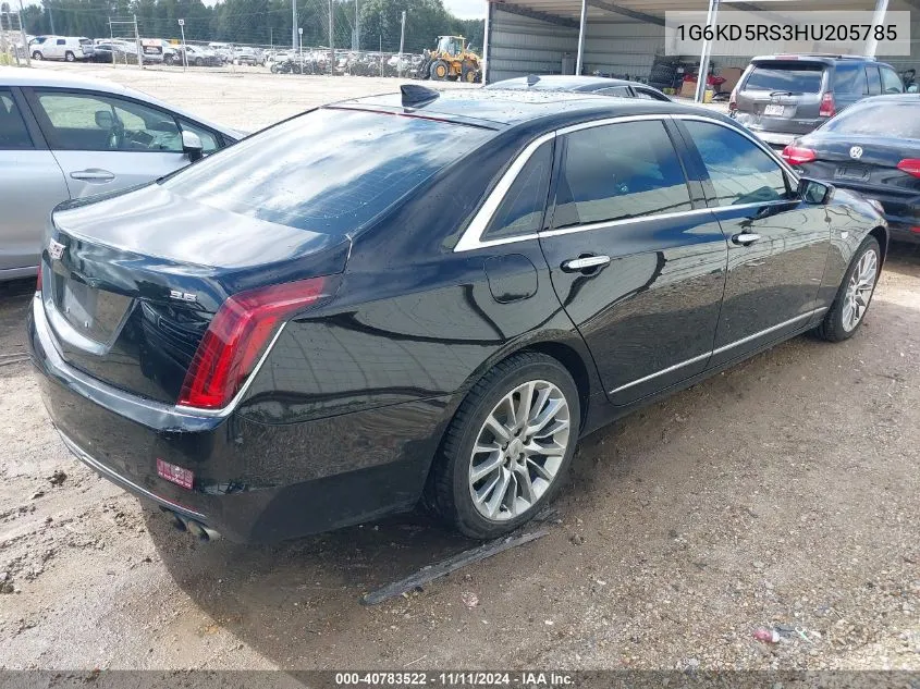 2017 Cadillac Ct6 Luxury VIN: 1G6KD5RS3HU205785 Lot: 40783522