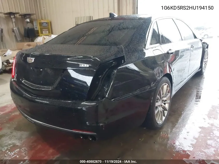 2017 Cadillac Ct6 Luxury VIN: 1G6KD5RS2HU194150 Lot: 40882670