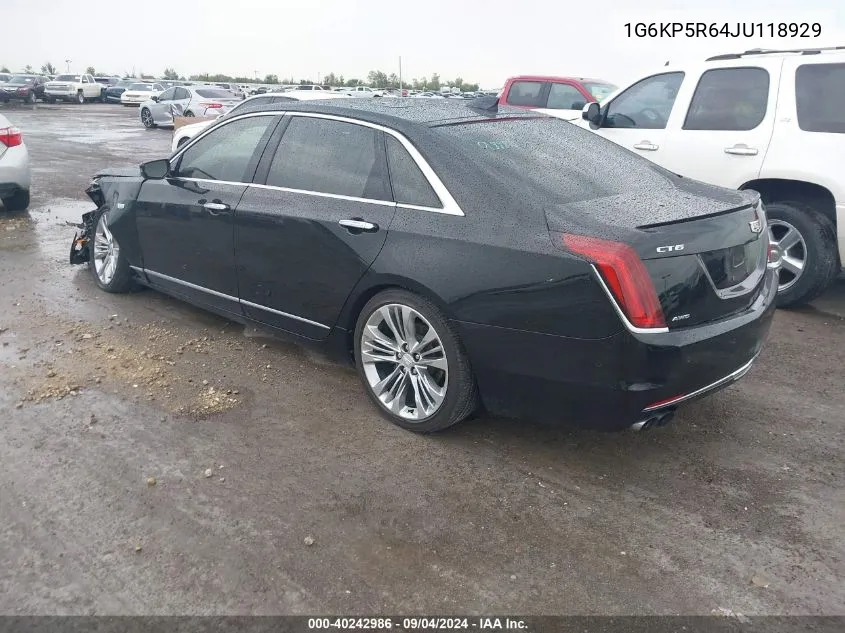 1G6KP5R64JU118929 2018 Cadillac Ct6 Platinum Csav