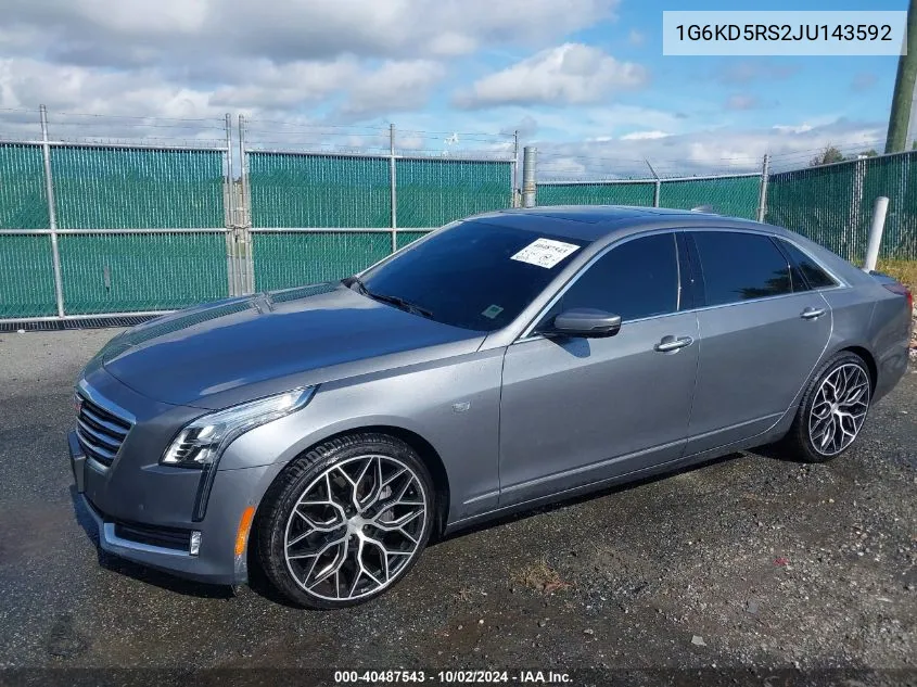 1G6KD5RS2JU143592 2018 Cadillac Ct6 Luxury